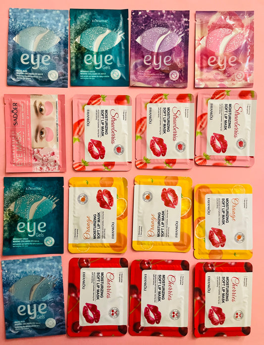 Pack de parches para labios y ojos 16pcs