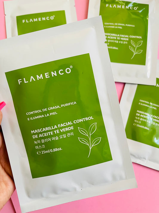 10 Mascarillas Faciales Té Verde
